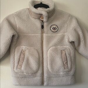NEW BALANCE|Reversible Cream Cozy Sherpa Jacket| Kids size 4T| EUC